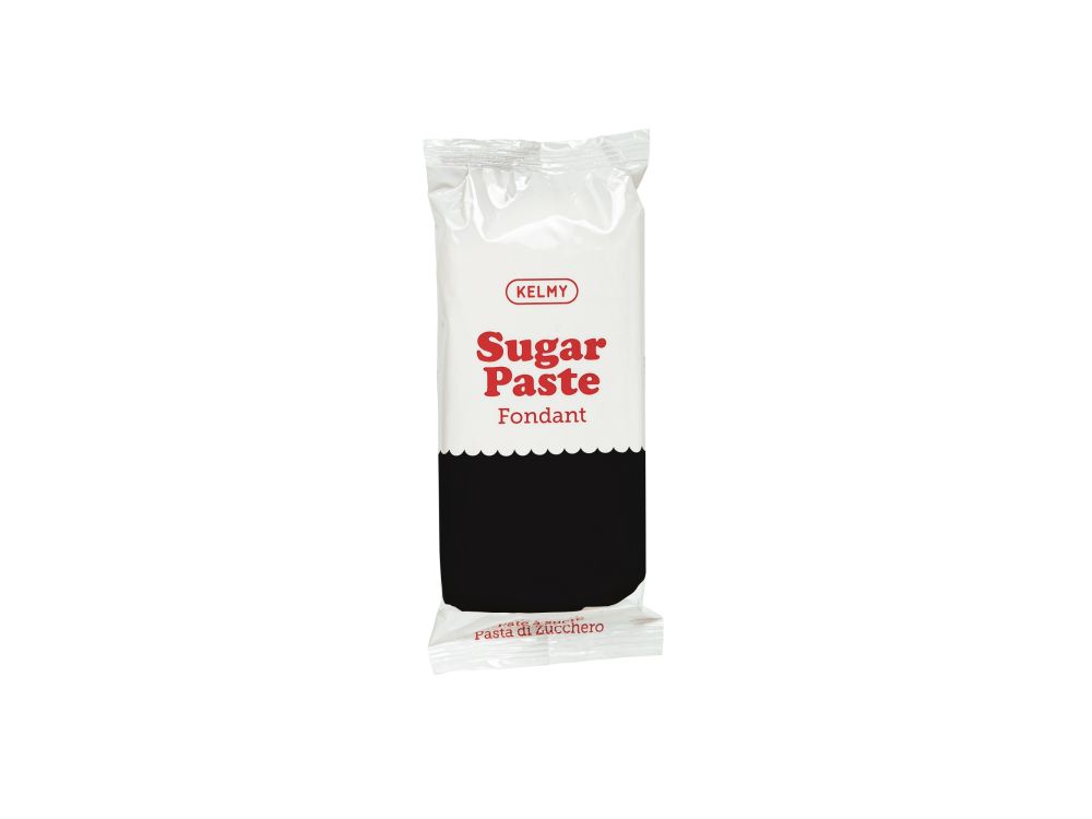 Sugar paste fondant - Kelmy - Black, 250 g