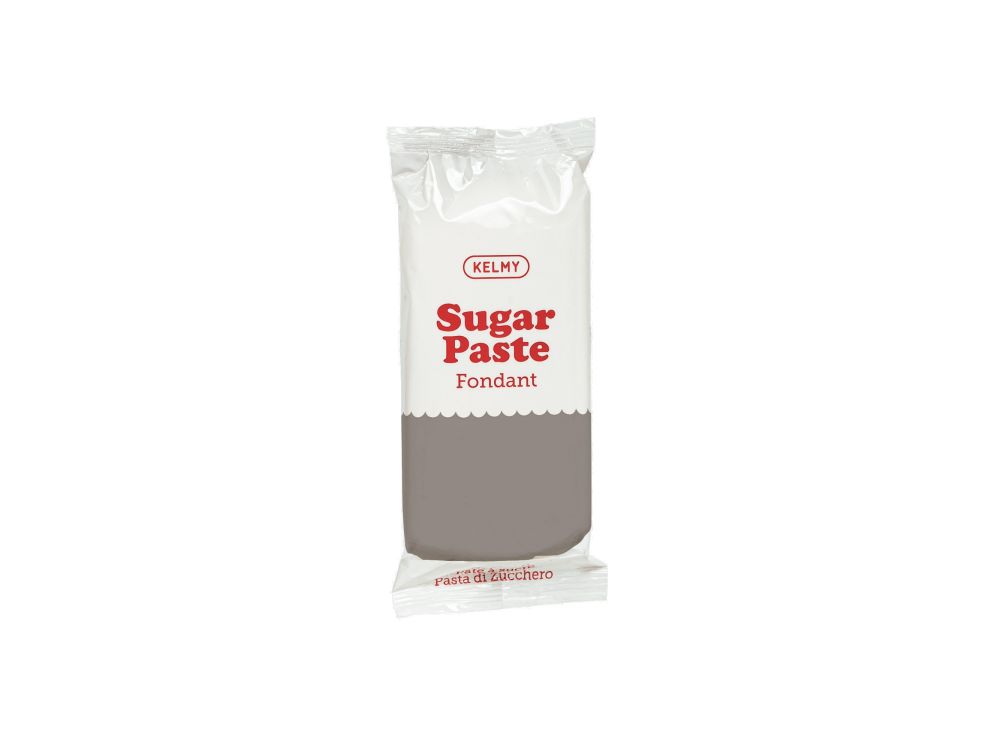 Sugar paste fondant - Kelmy - Grey, 250 g