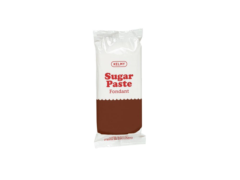Sugar paste fondant - Kelmy - Brown, 250 g
