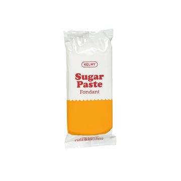 Sugar paste fondant - Kelmy - Orange, 250 g