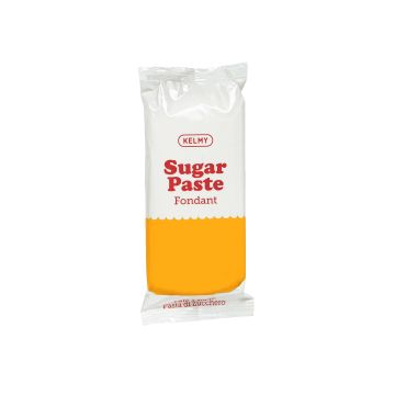 Sugar paste fondant - Kelmy - Yellow, 250 g