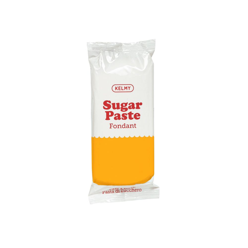 Sugar paste fondant - Kelmy - Yellow, 250 g