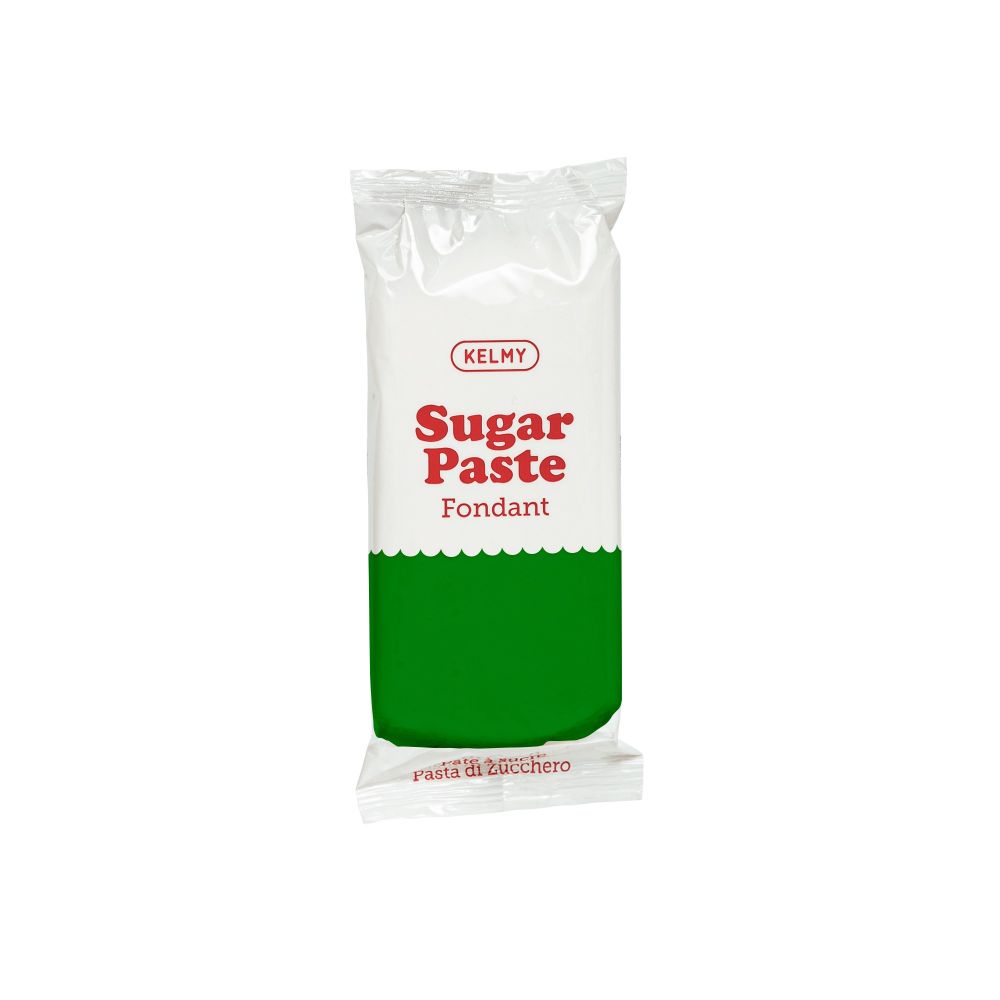 Sugar paste fondant - Kelmy - Green, 250 g