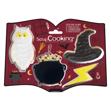 Cookie cutter set Wizard - ScrapCooking - 4 pcs.