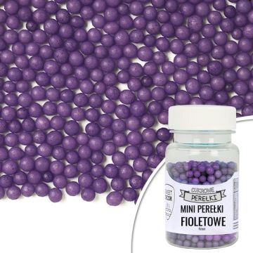 Sugar sprinkles Pearls - Violet, 4 mm, 40 g