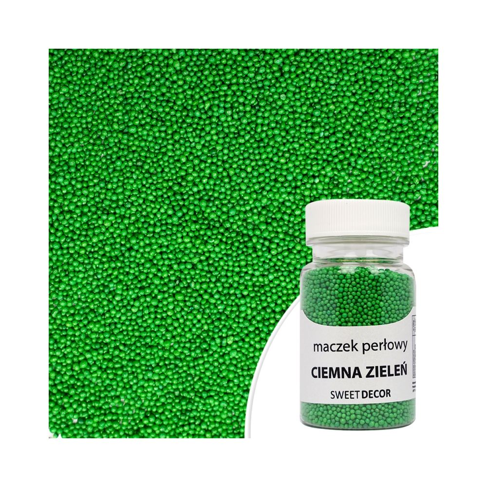 Sugar sprinkles Nonpareils - Dark Green, 50 g