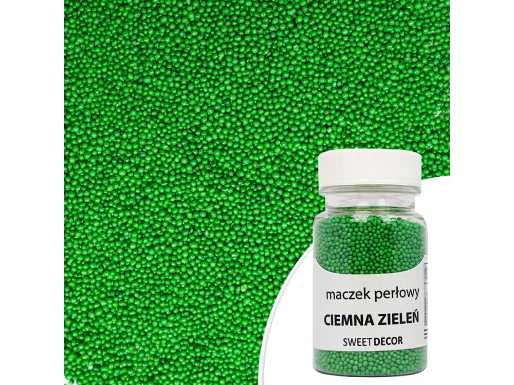 Sugar sprinkles Nonpareils - Dark Green, 50 g