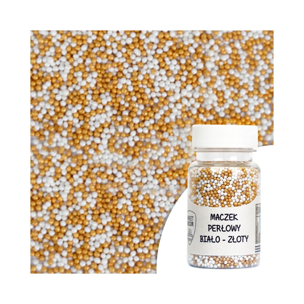 Sugar sprinkles Nonpareils - White-Gold, 50 g