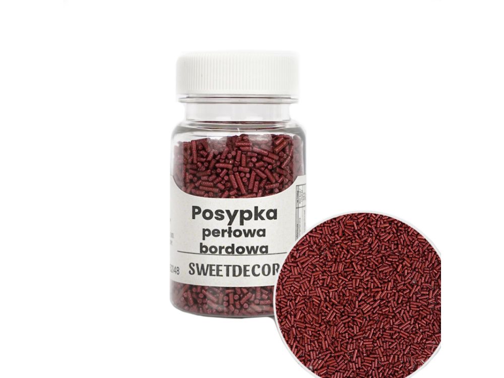 Posypka cukrowa pałeczki - bordowe, 40 g