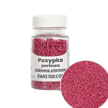 Sugar sprinkles Strands - Dark Pink, 40 g