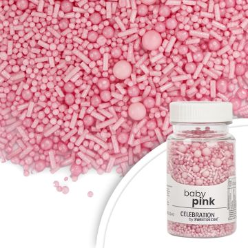 Posypka cukrowa mieszana - Baby Pink, 70 g