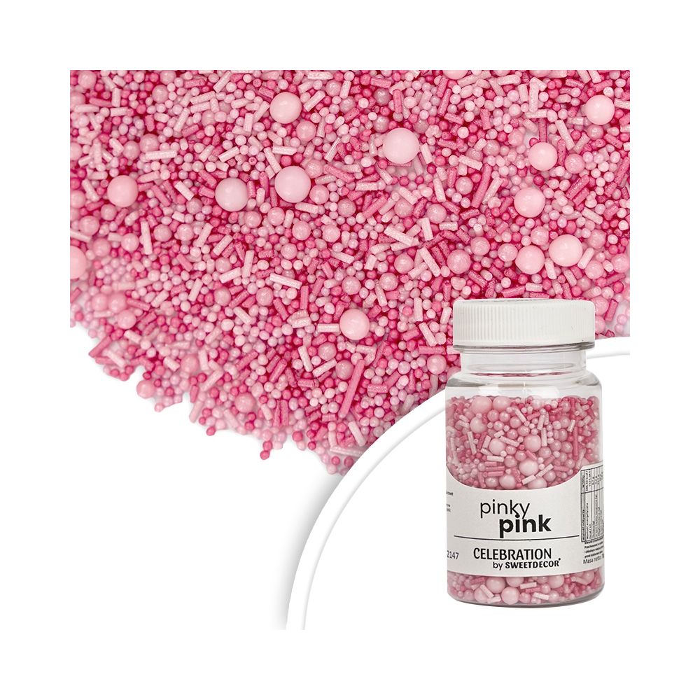 Sugar sprinkles Mix - Pinky Pink, 70 g