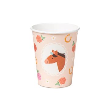 Paper cups Horse - PartyDeco - 220 ml, 6 pcs.