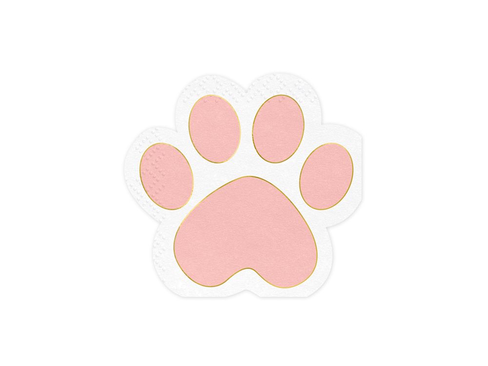 Serwetki papierowe Łapka Kotka - PartyDeco - 12 szt.