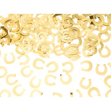 Decorative confetti Horseshoes - PartyDeco - gold, 15 g
