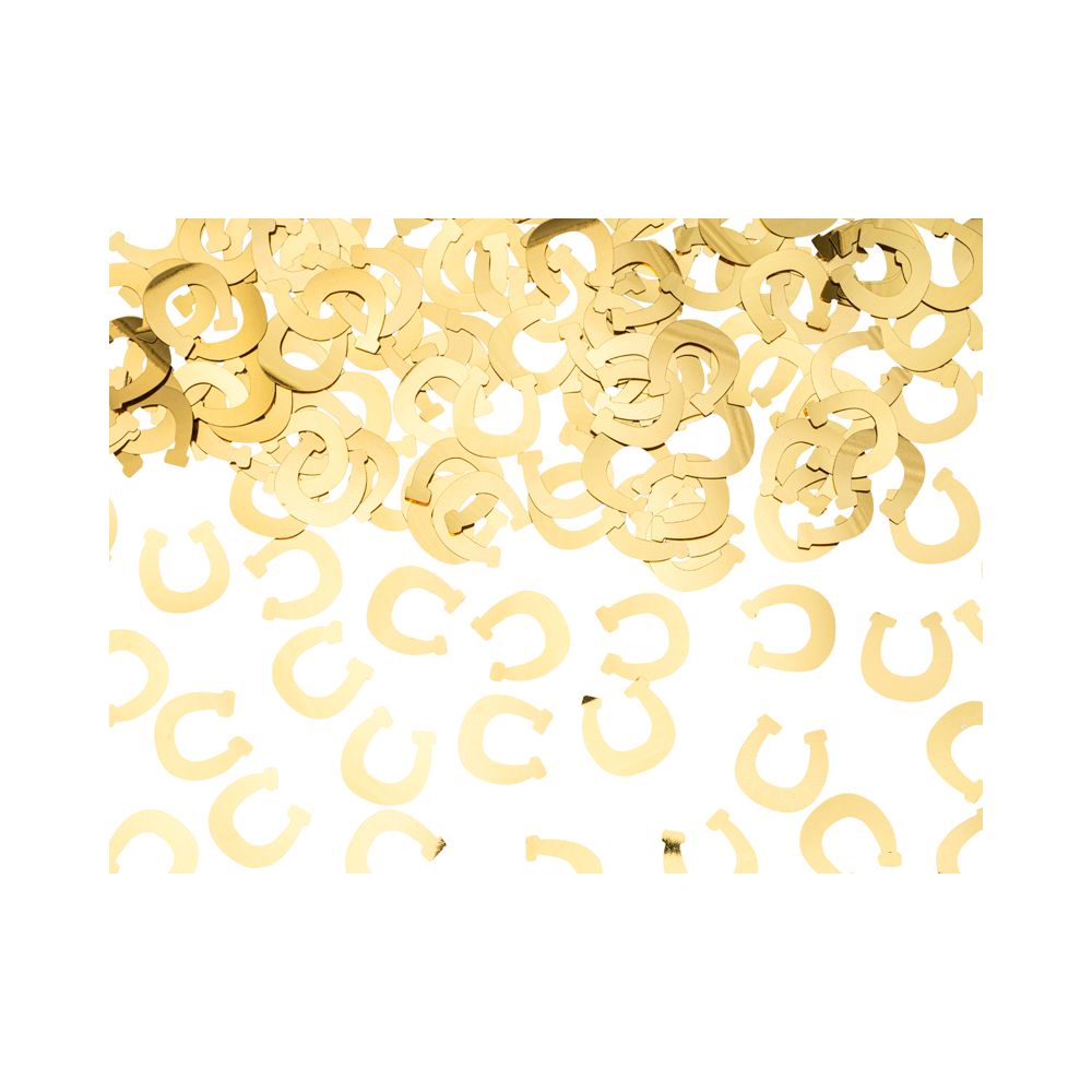 Konfetti dekoracyjne Podkowy - PartyDeco - złote, 15 g