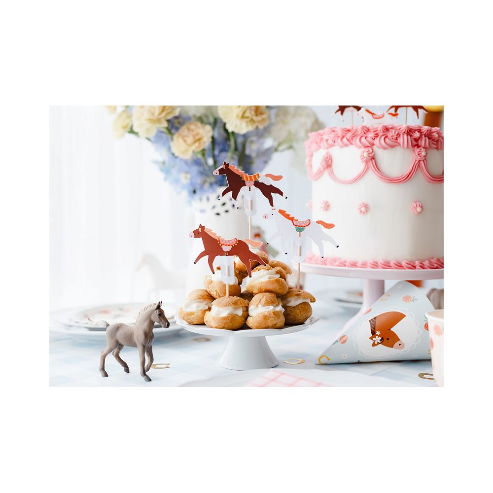 Muffin toppers Horses - PartyDeco - 6 pcs.