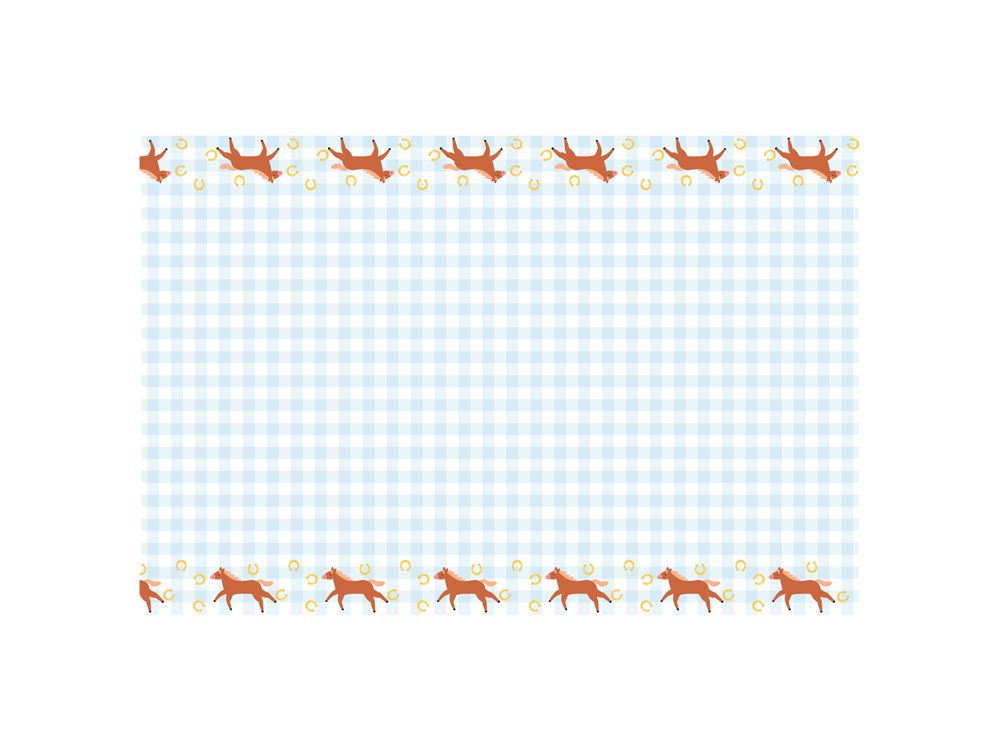 Tablecloth for a sweet table Horses - PartyDeco - 180 x 120 cm