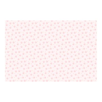Tablecloth for a sweet table Cat's Paws - PartyDeco - pink, 180 x 120 cm