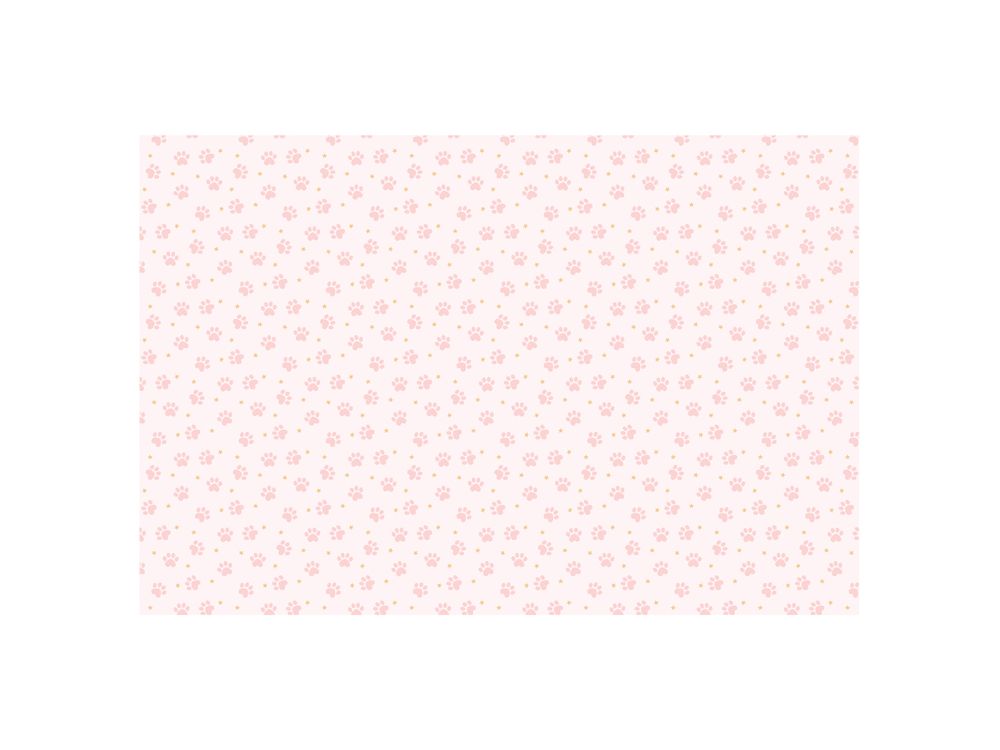 Obrus na słodki stół Kocie Łapki - PartyDeco - różowy, 180 x 120 cm