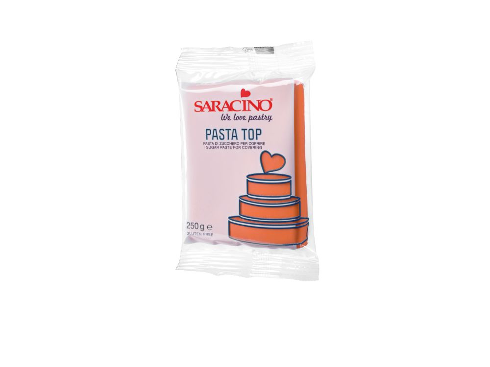 Modelling paste for covering Pasta Top - Saracino - Orange, 250 g