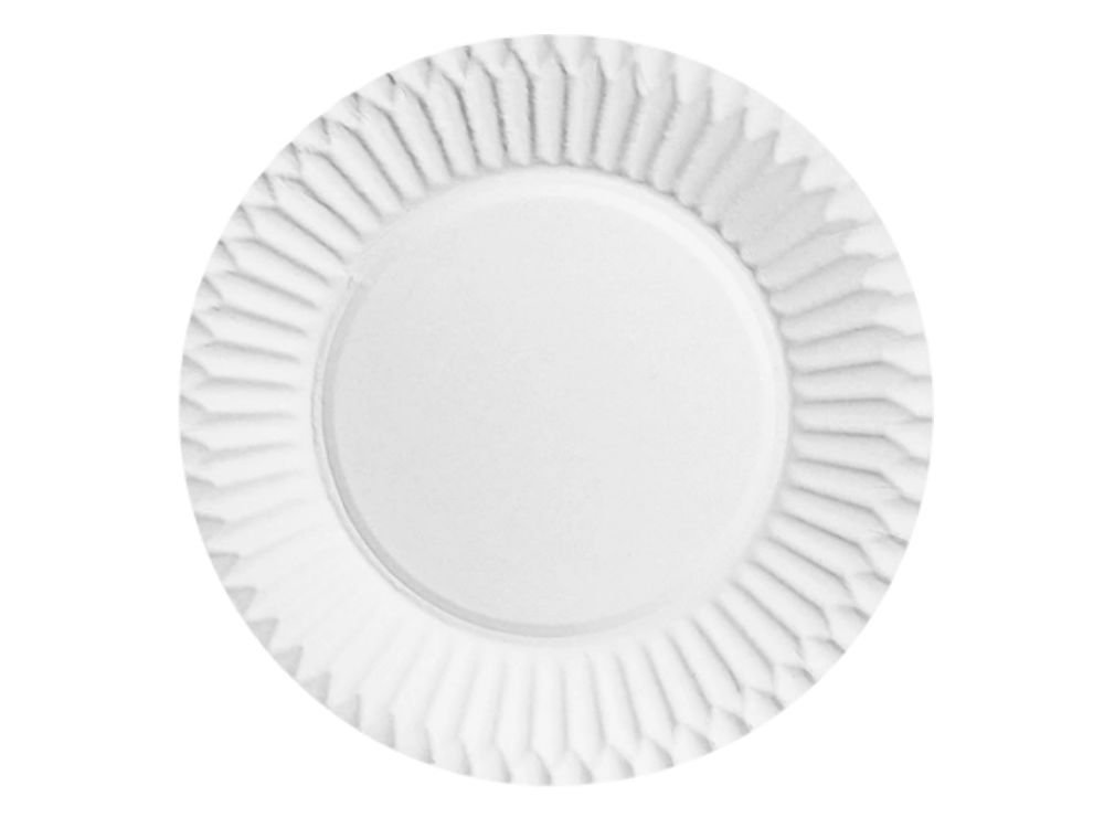 Paper plates - white, 15 cm, 100 pcs.