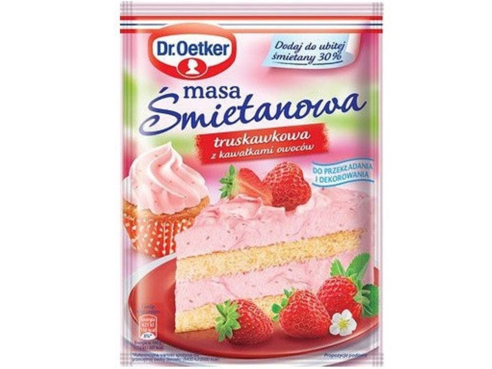 Cream mass - Dr. Oetker - strawberry, 89 g