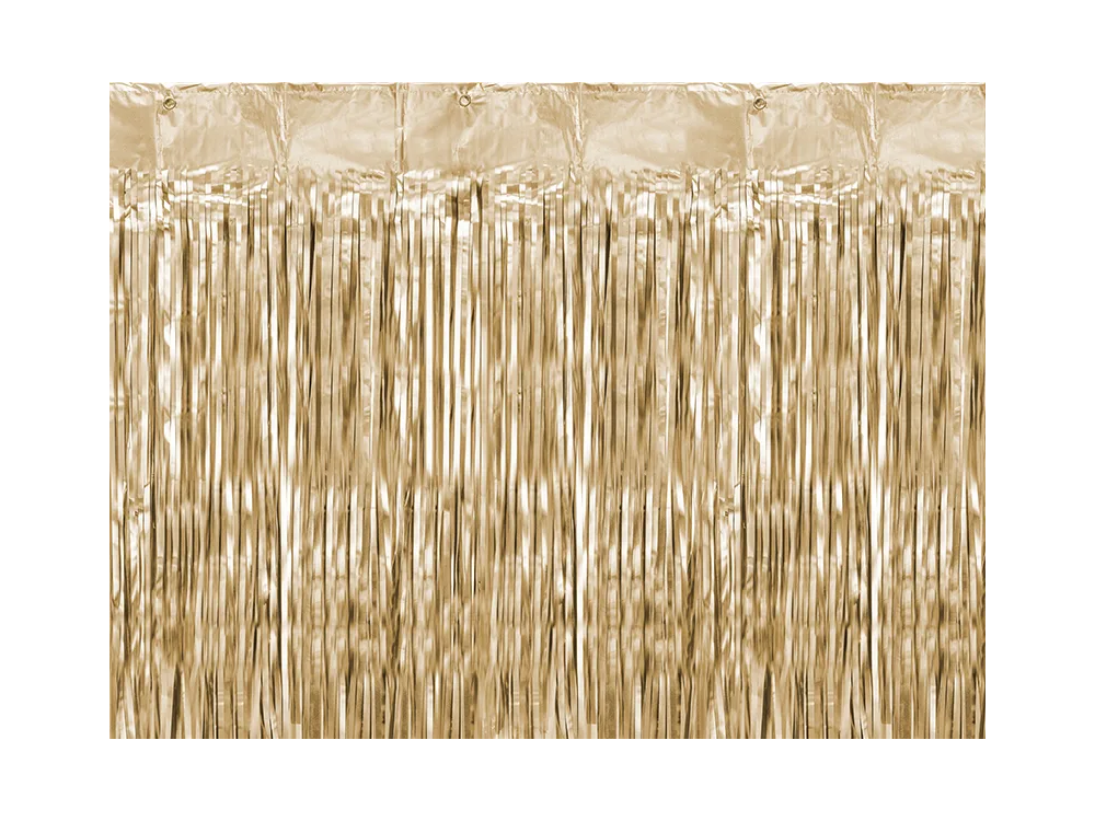 Party curtain - PartyDeco - gold, 90 x 250 cm