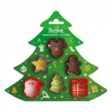 Set of cookie cutters - Decora - christmas mix, 6 pcs.