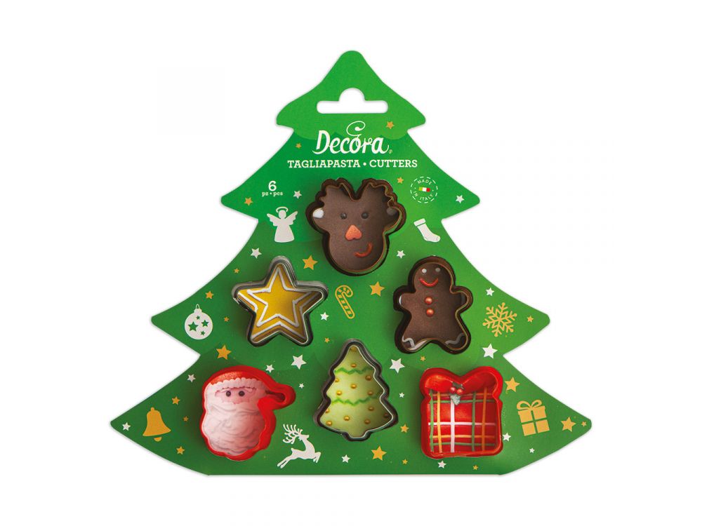 Set of cookie cutters - Decora - christmas mix, 6 pcs.