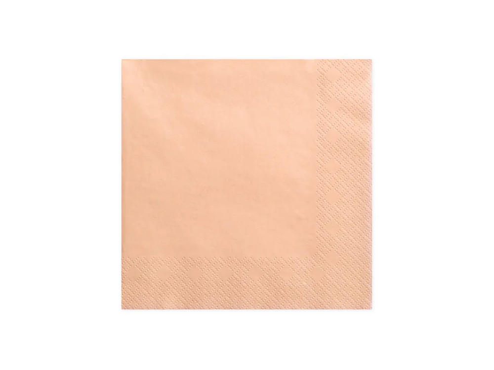 Paper napkins - PartyDeco - salmon, 33 x 33 cm, 20 pcs.