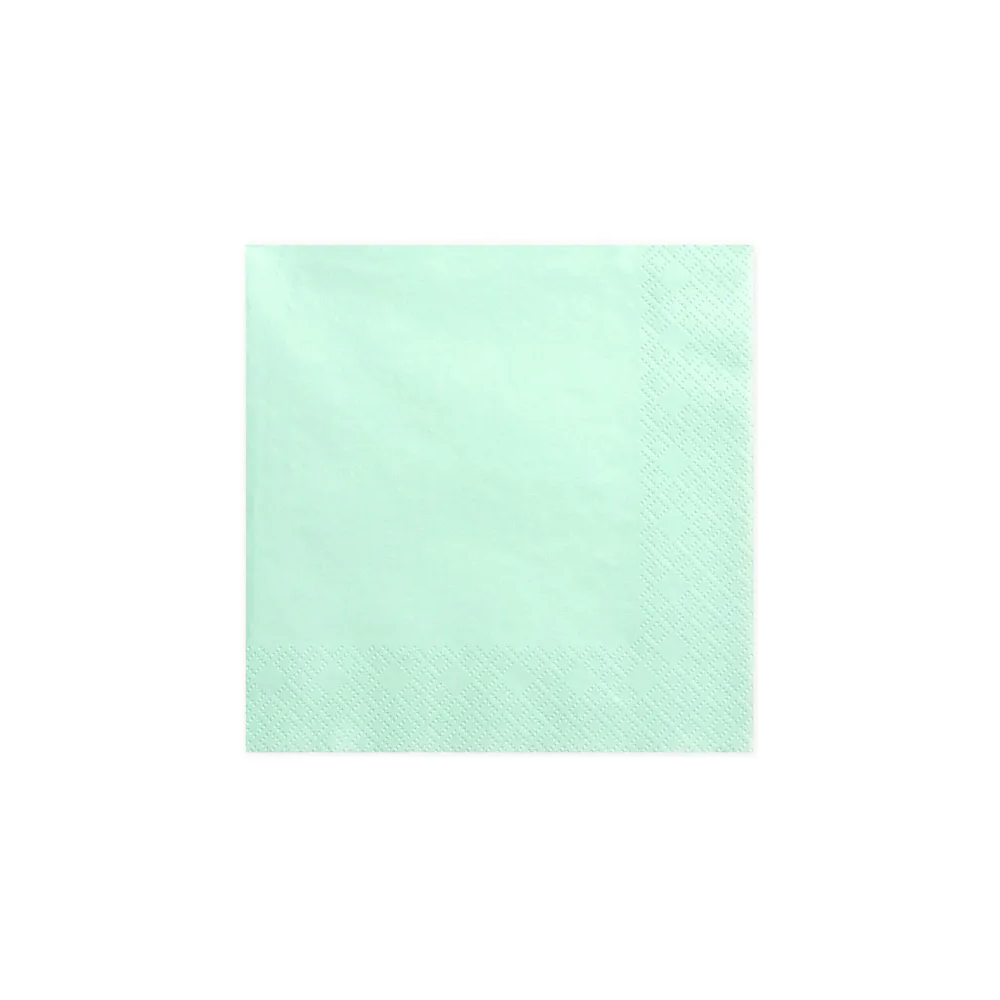 Paper napkins - PartyDeco - mint, 33 x 33 cm, 20 pcs.