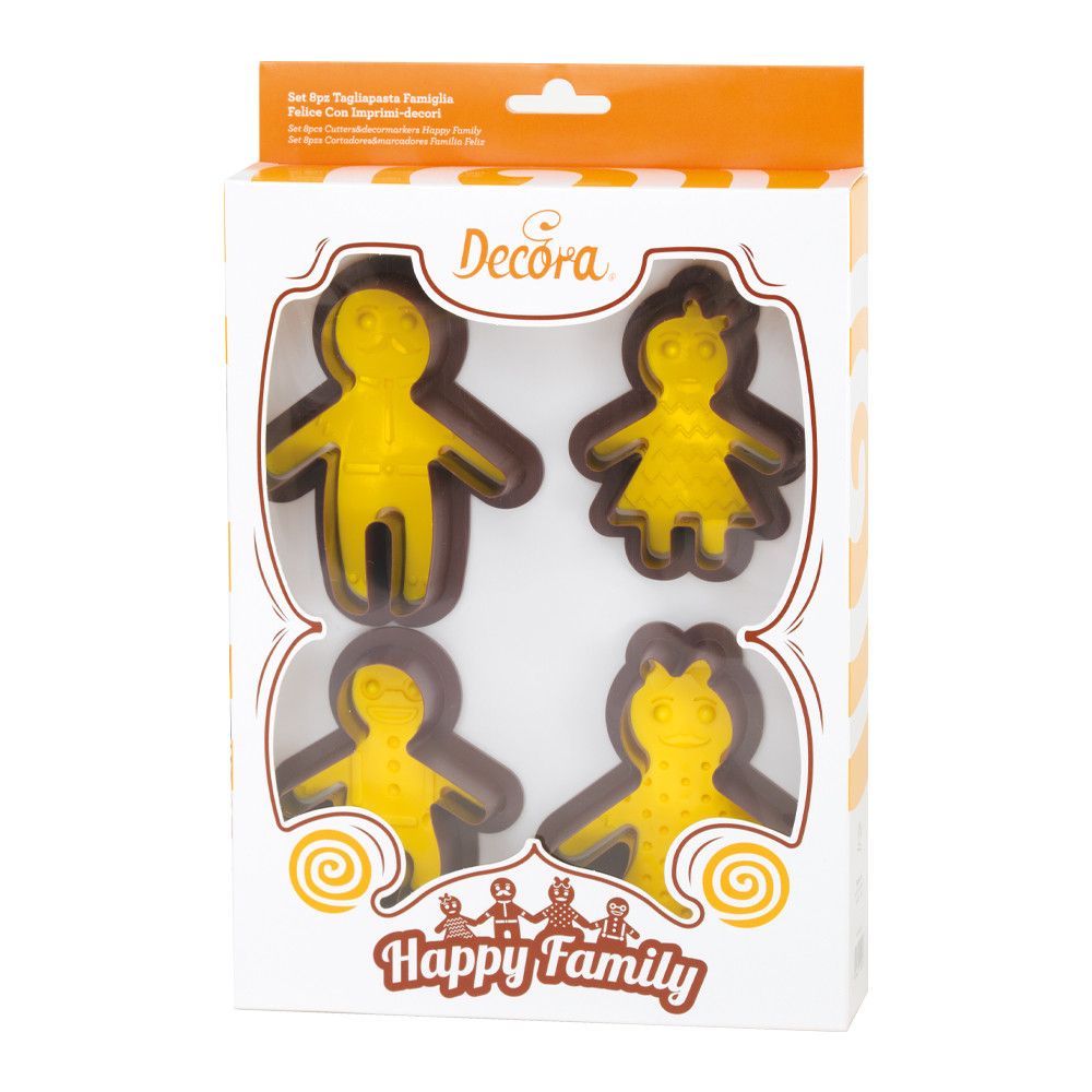 Set of cookie cutters - Decora - family, 4 pcs.