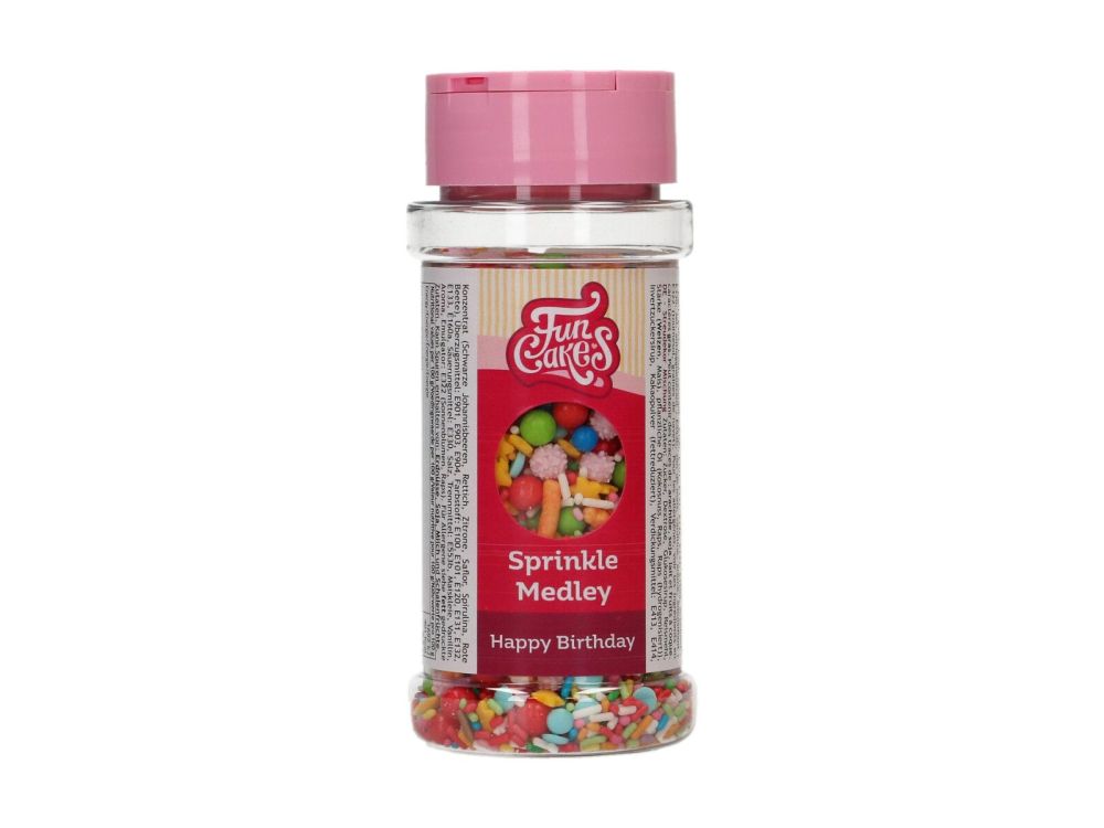 Sugar sprinkles - FunCakes - Happy Birthday, 65 g