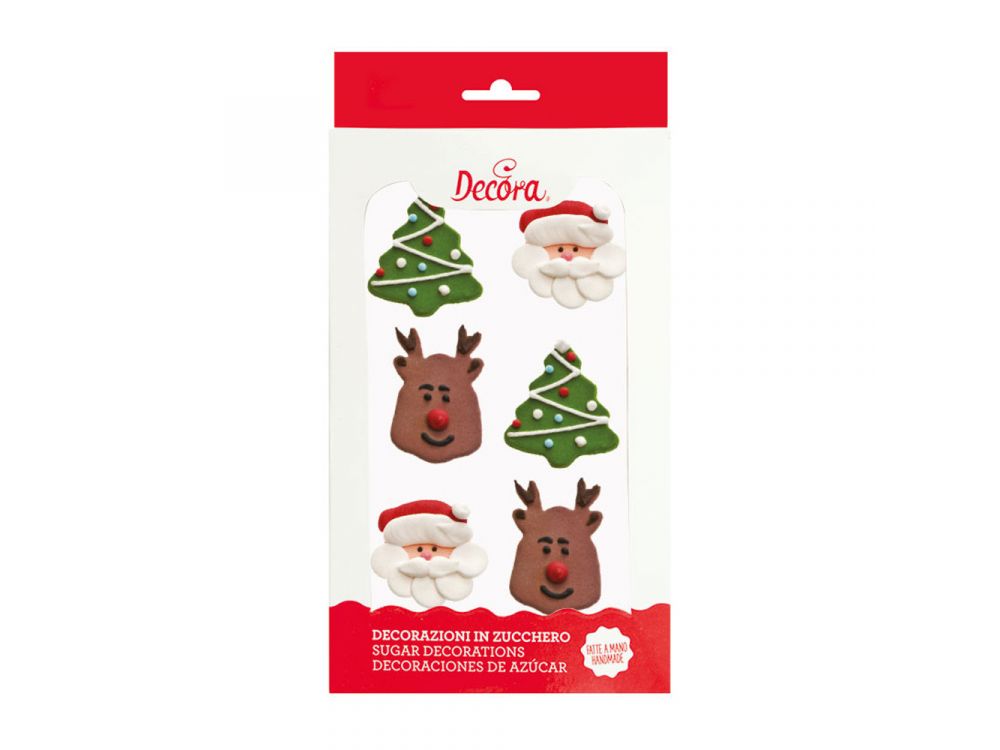 Sugar decorations - Decora - christmas mix, 6 pcs.