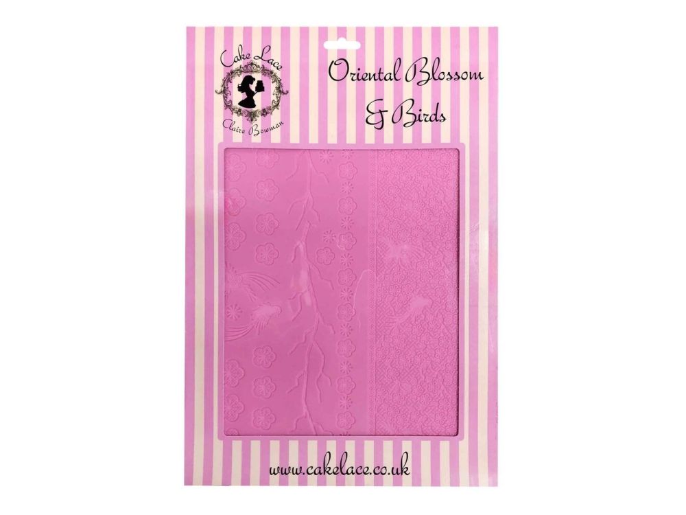 Mata silikonowa do koronek - Cake Lace - Oriental Blossom & Birds