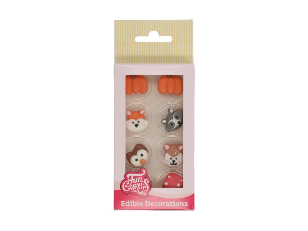 Sugar decorations - FunCakes - Forest Animals, 8 pcs.