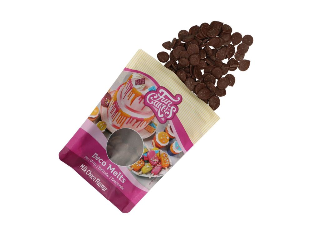 Pastylki Deco Melts - FunCakes - brązowe, mleczna czekolada, 250 g