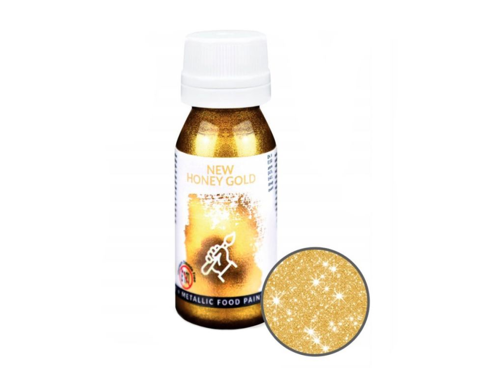 Food paint - Food Colors - metallic, gold, 18 ml