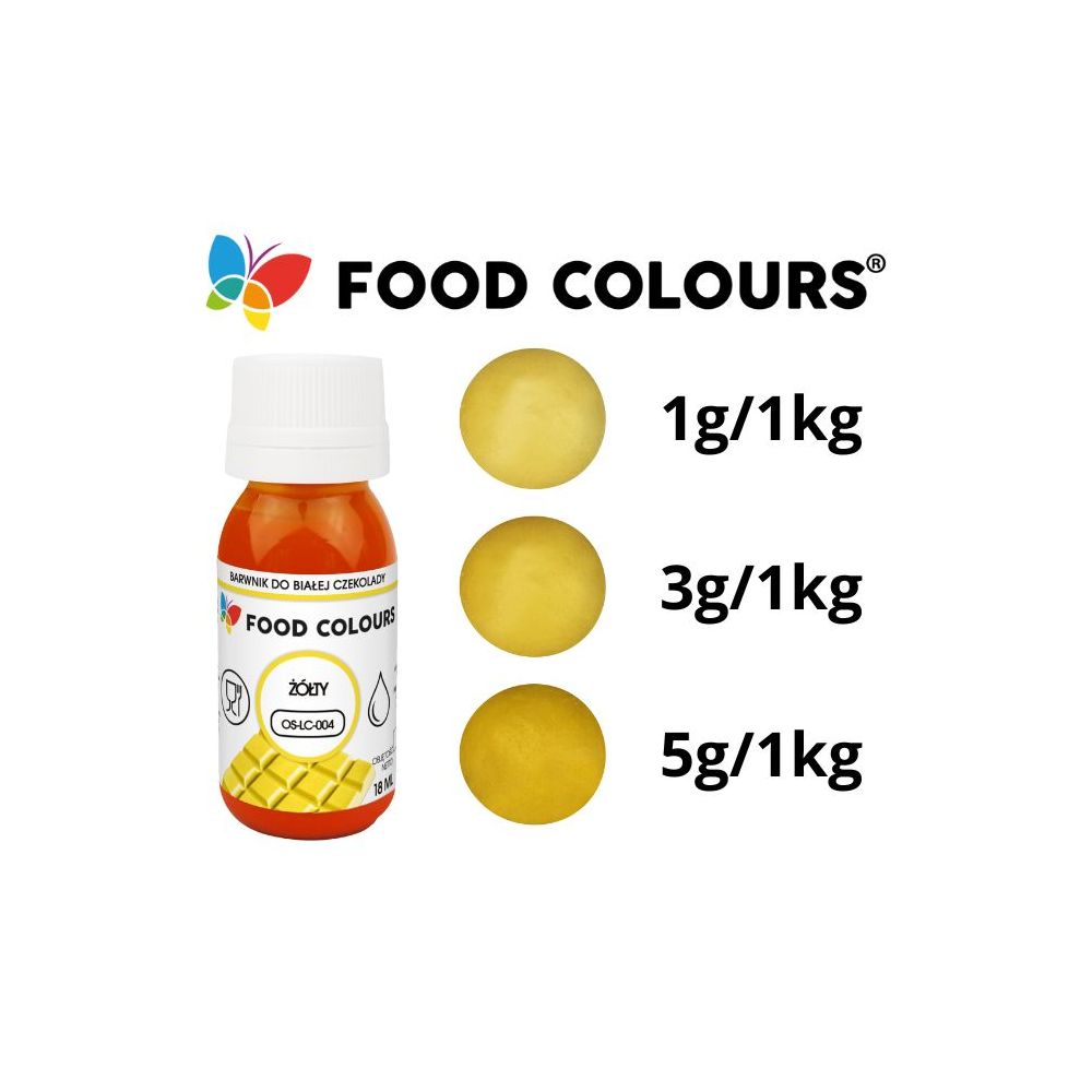 Food coloring for white chocolate - Food Colors - yellow, 18 ml