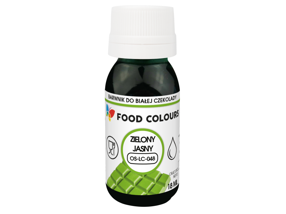 Barwnik spożywczy do białej czekolady - Food Colours - jasnozielony, 18 ml