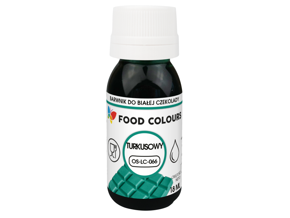 Barwnik spożywczy do białej czekolady - Food Colours - turkusowy, 18 ml