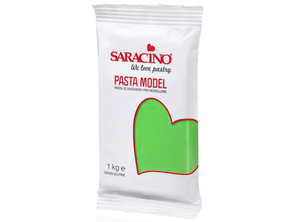 Masa cukrowa do modelowania figurek - Saracino - jasnozielona, 1 kg