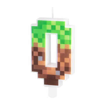 Birthday candle Pixels - number 0