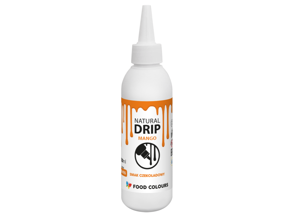 Polewa czekoladowa Natural Drip - Food Colours - Mango, 100 ml