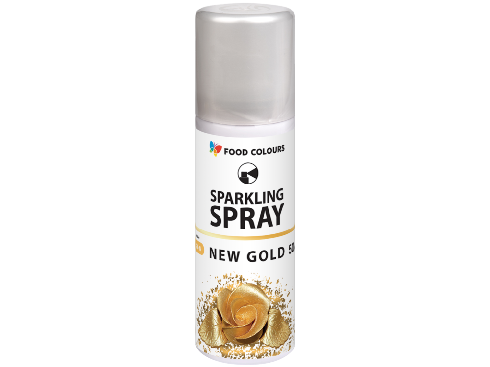Metallic spray dye - Food Colors - gold, 50 ml