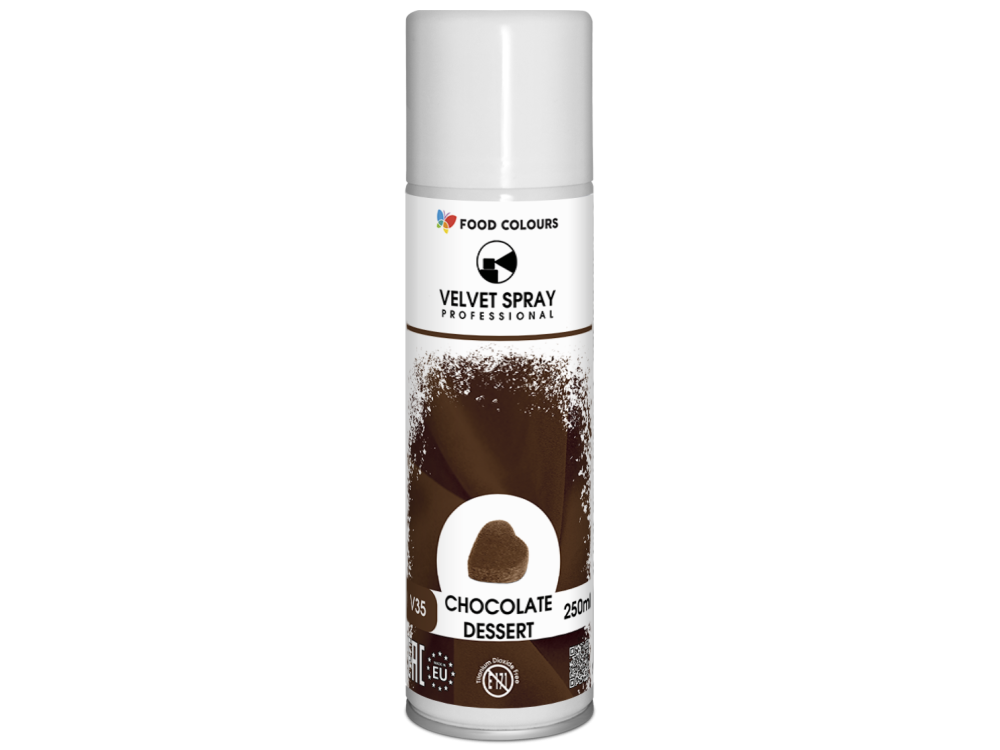 Velvet Spray - Food Colours - chocolate dessert, 250 ml