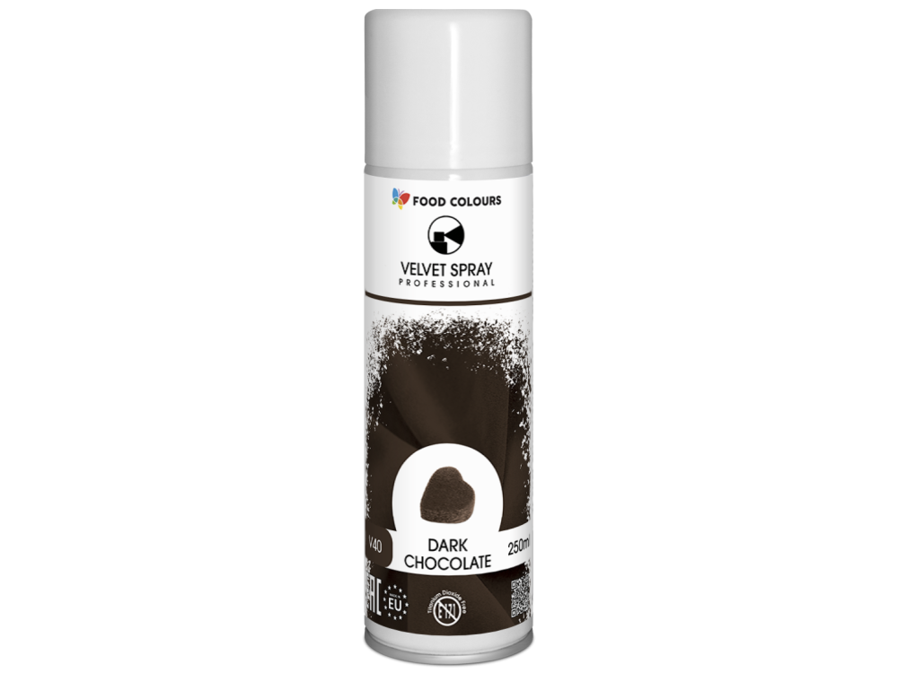 Velvet Spray - Food Colours - dark chocolate, 250 ml