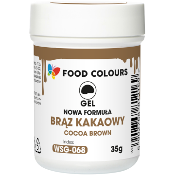 Barwnik spożywczy w żelu w słoiczku - Food Colours - brąz kakaowy, 35 g