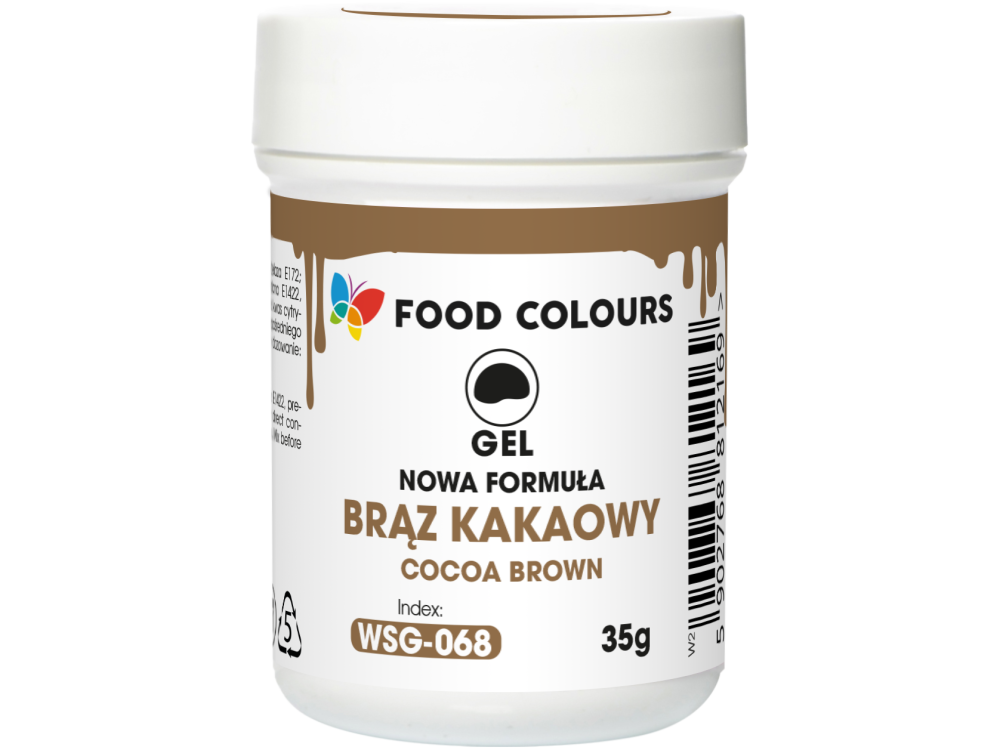 Barwnik spożywczy w żelu w słoiczku - Food Colours - brąz kakaowy, 35 g